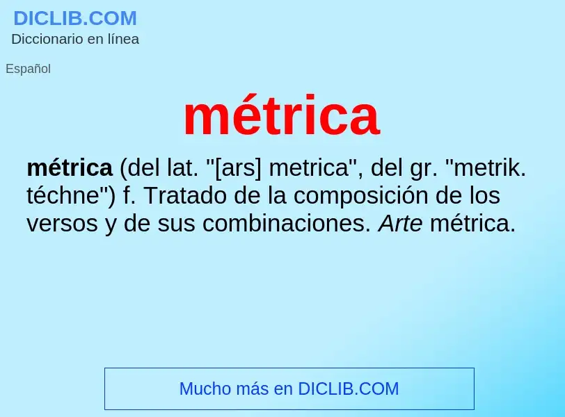 Wat is métrica - definition