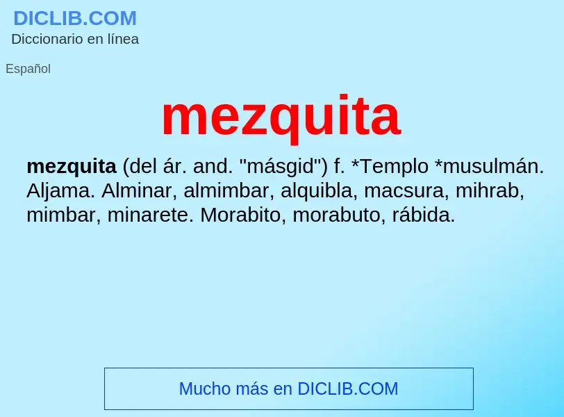 What is mezquita - definition