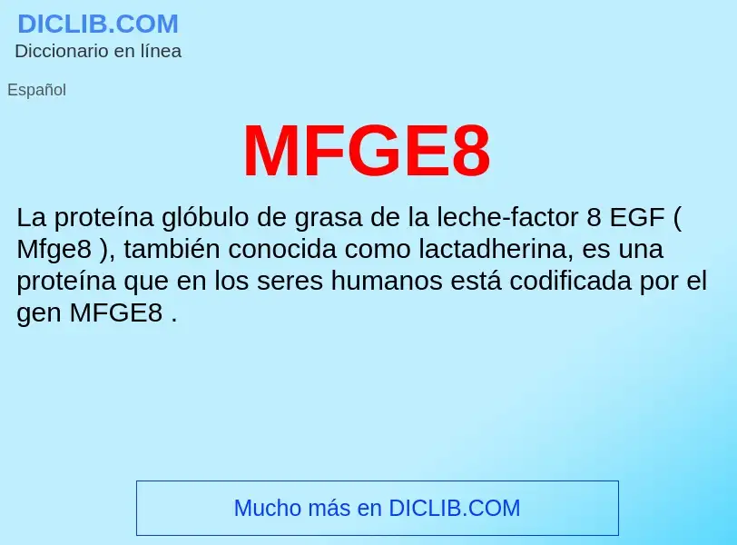 Wat is MFGE8 - definition