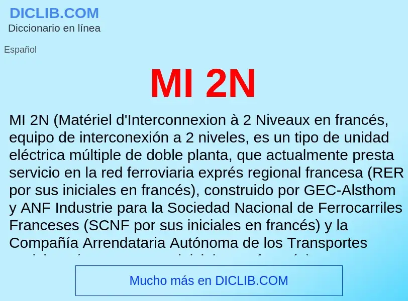 O que é MI 2N - definição, significado, conceito