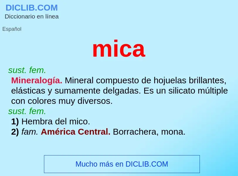 ¿Qué es mica? - significado y definición