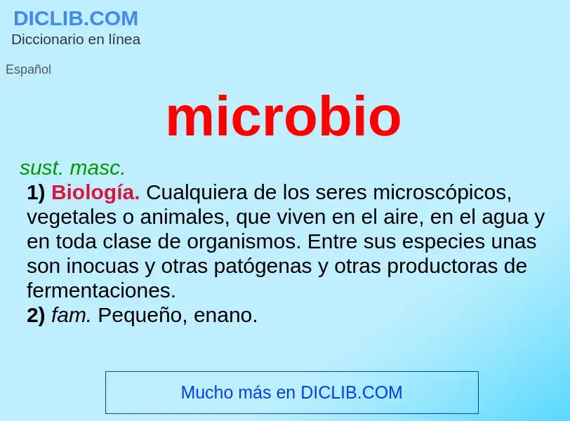 ¿Qué es microbio? - significado y definición