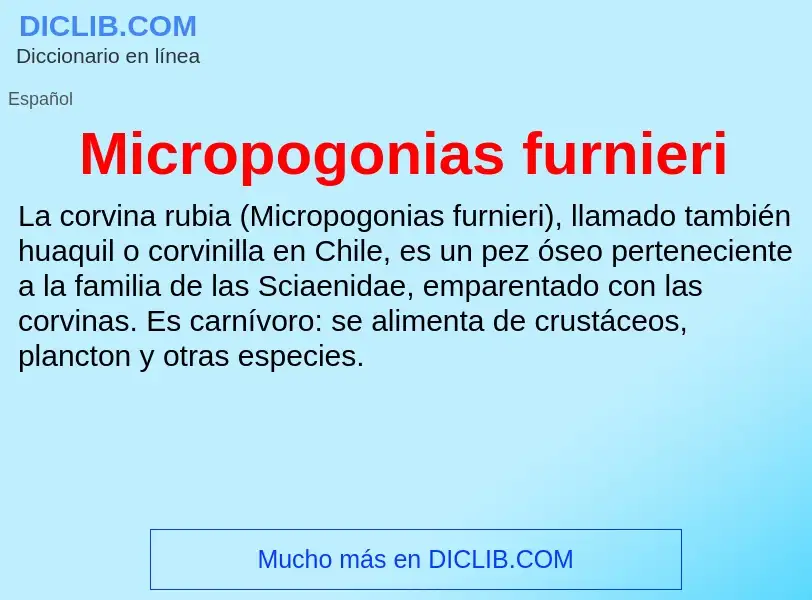 Что такое Micropogonias furnieri - определение