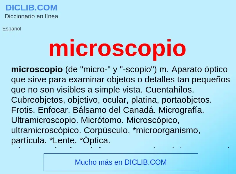 Was ist microscopio - Definition