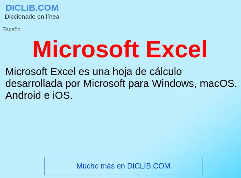 What is Microsoft Excel - definition