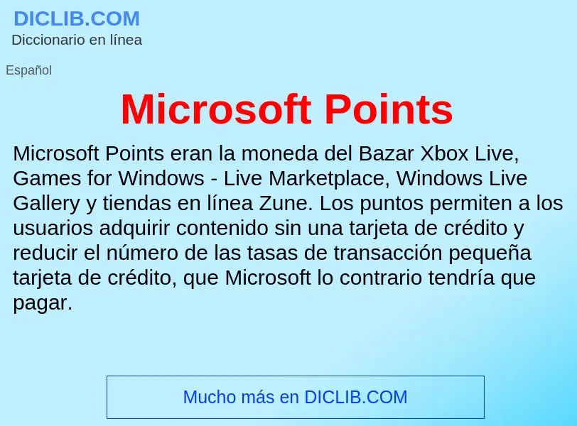 Wat is Microsoft Points - definition