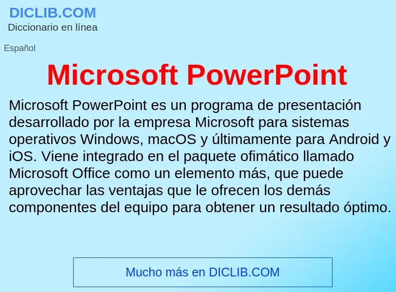 Что такое Microsoft PowerPoint - определение