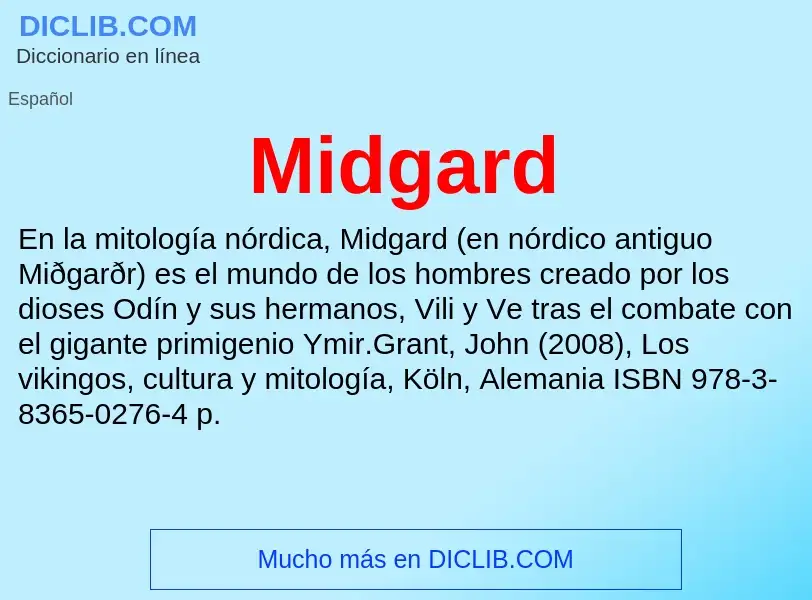 ¿Qué es Midgard? - significado y definición