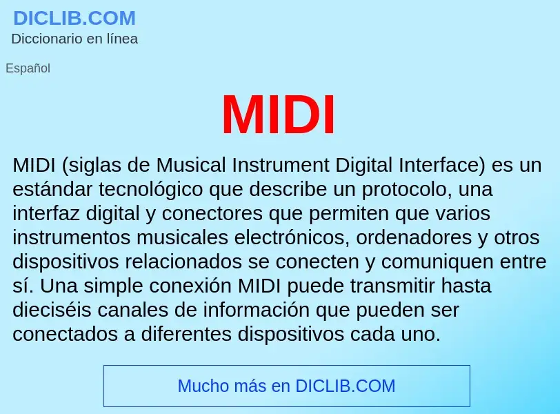 Wat is MIDI - definition