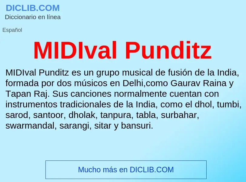 Wat is MIDIval Punditz - definition