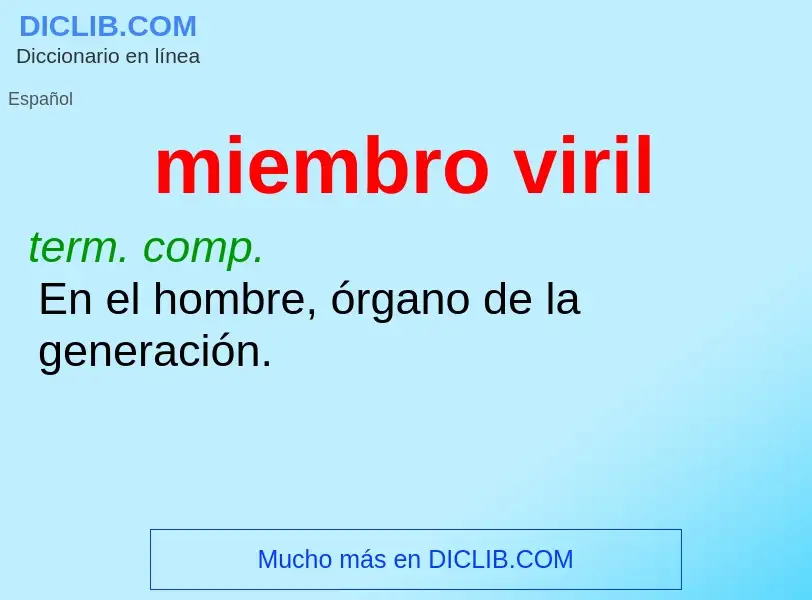 What is miembro viril - definition