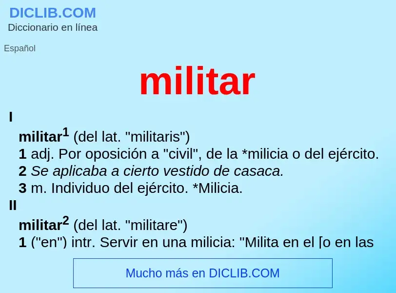 What is militar - definition