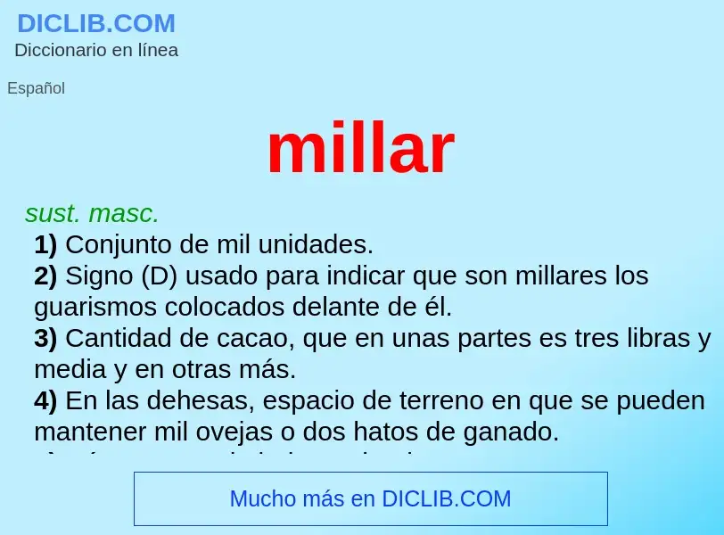 Wat is millar - definition