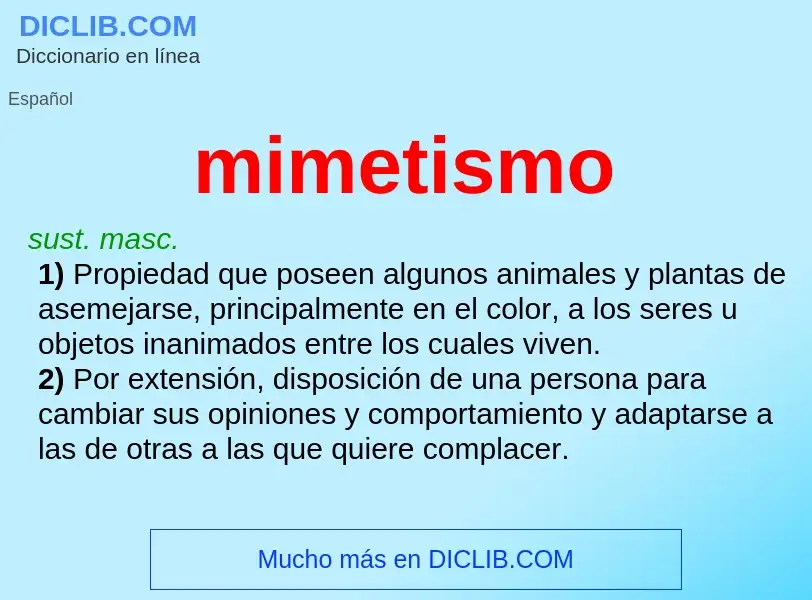 O que é mimetismo - definição, significado, conceito