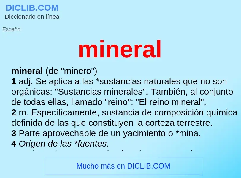 ¿Qué es mineral? - significado y definición