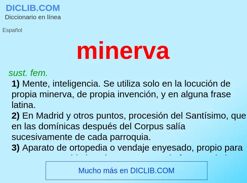 What is minerva - meaning and definition