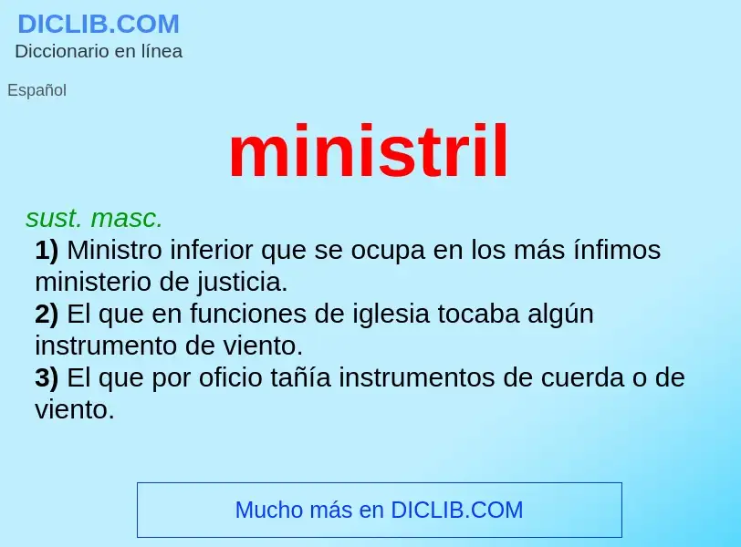 Wat is ministril - definition