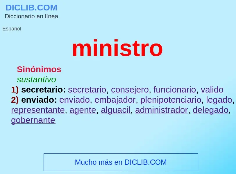 Wat is ministro - definition