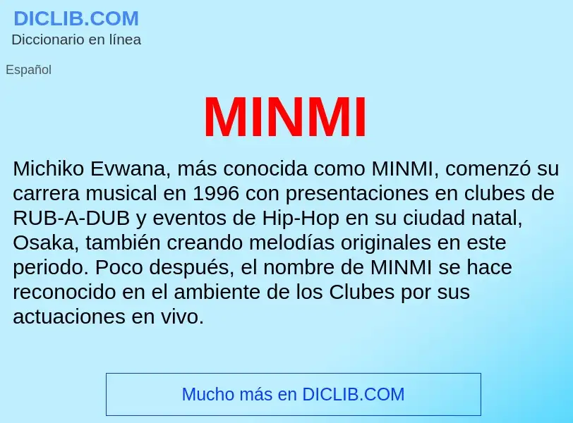 What is MINMI - meaning and definition