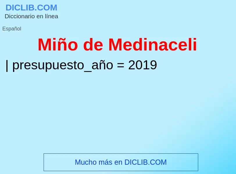 Wat is Miño de Medinaceli - definition