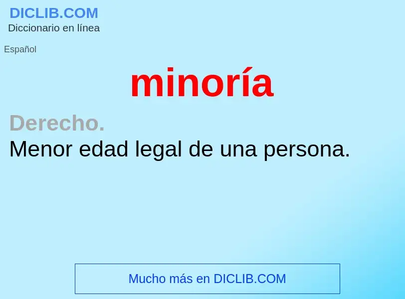 Wat is minoría - definition