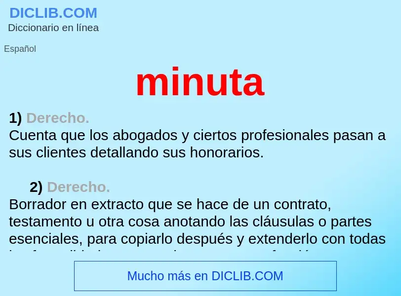 What is minuta - definition