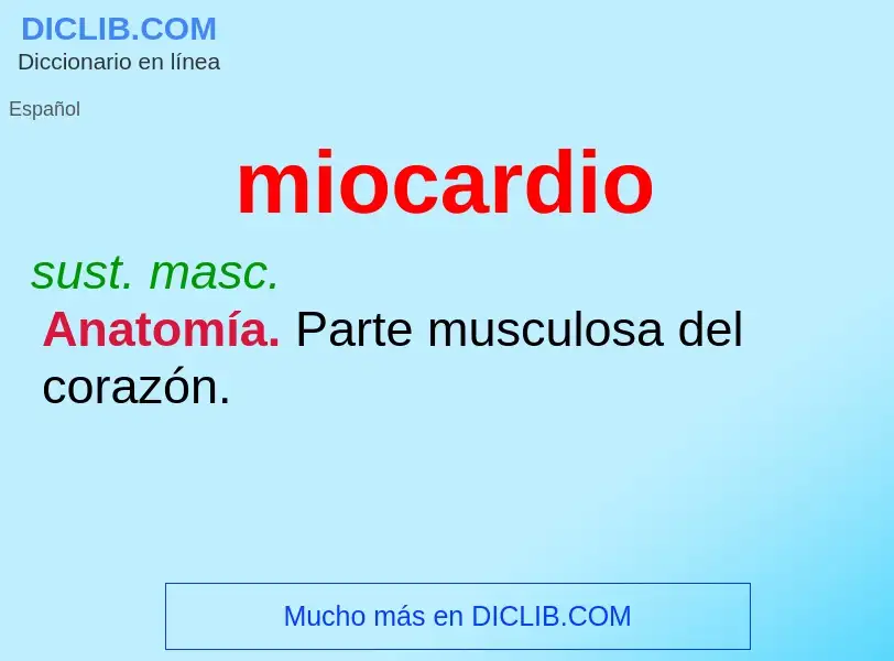 Что такое miocardio - определение