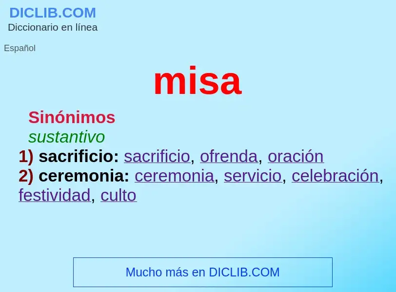 What is misa - definition