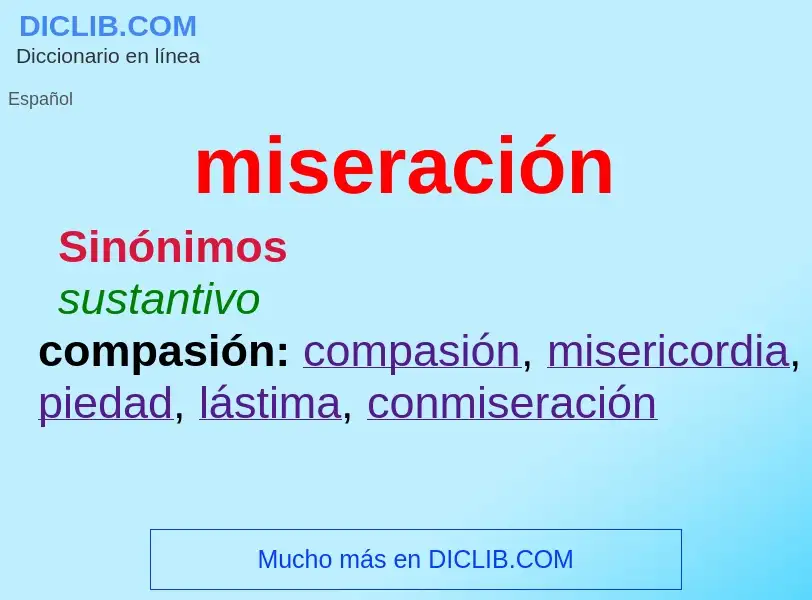 O que é miseración - definição, significado, conceito