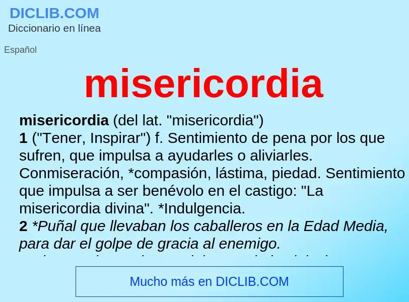 Wat is misericordia - definition