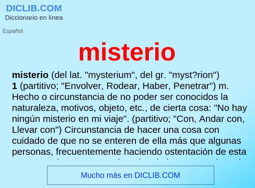 What is misterio - definition