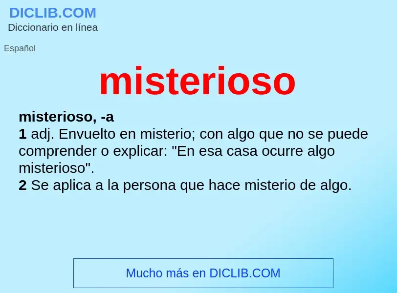 Wat is misterioso - definition