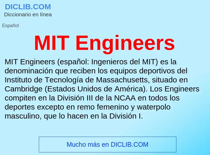 What is MIT Engineers - meaning and definition