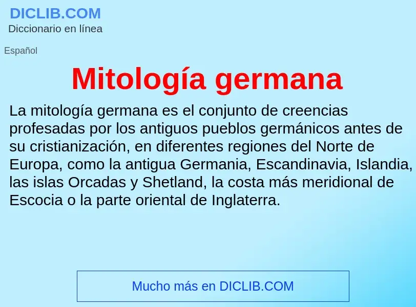 O que é Mitología germana - definição, significado, conceito