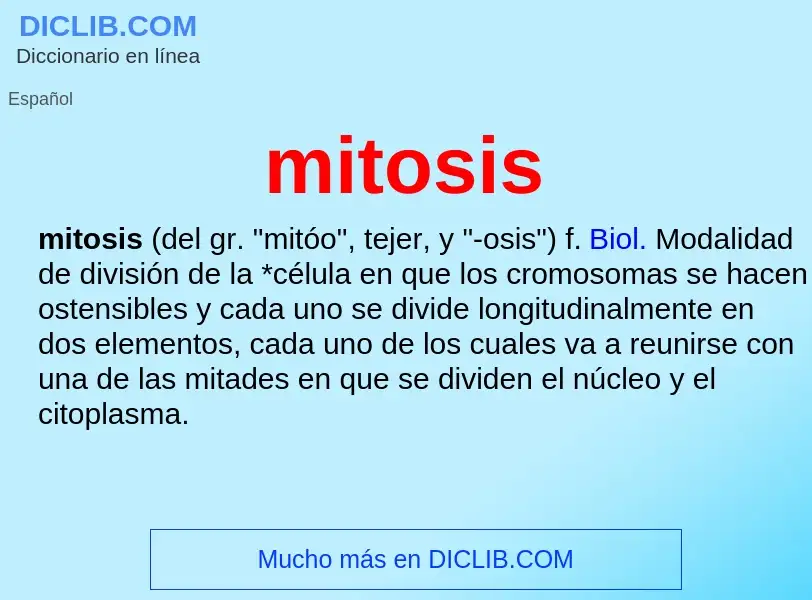 ¿Qué es mitosis? - significado y definición