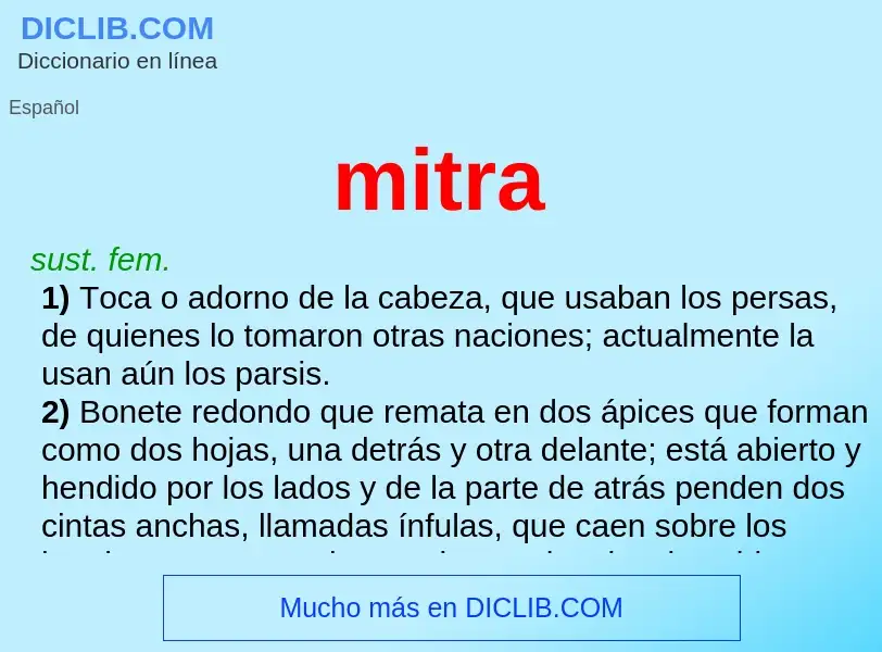 O que é mitra - definição, significado, conceito