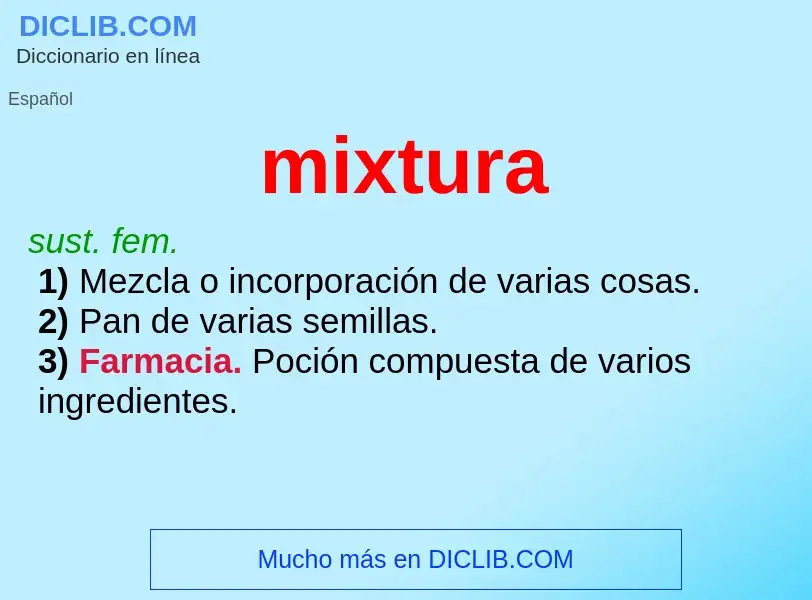 What is mixtura - definition