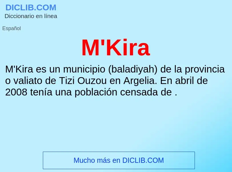 O que é M'Kira - definição, significado, conceito