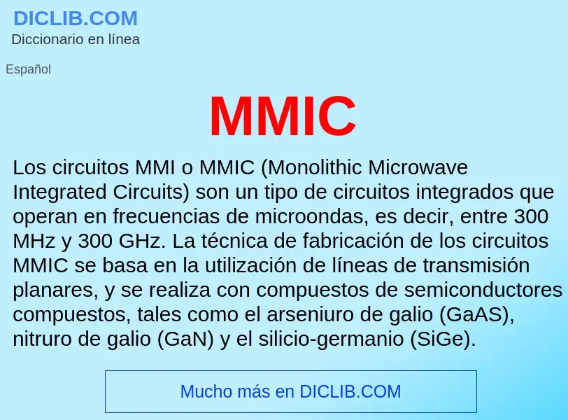 Wat is MMIC - definition