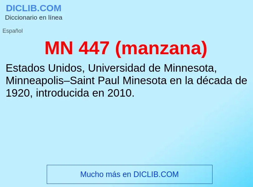 Was ist MN 447 (manzana) - Definition