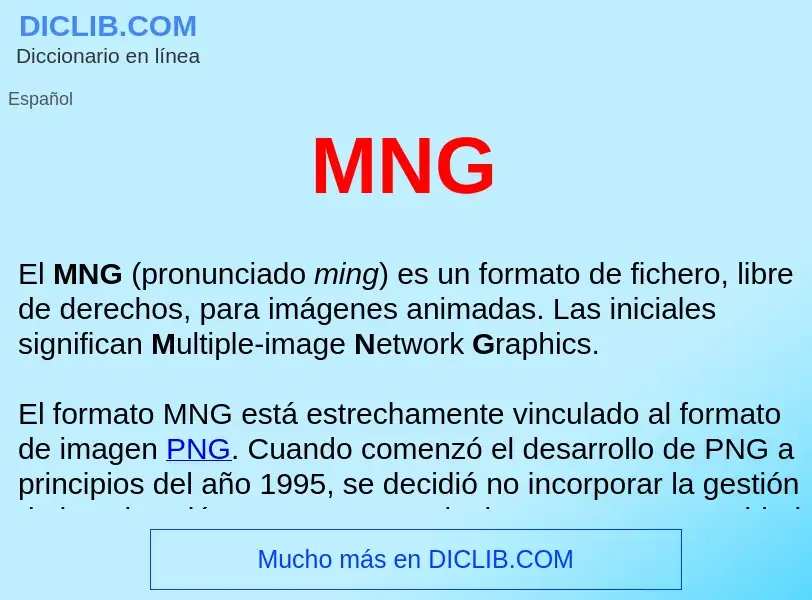 Wat is MNG  - definition