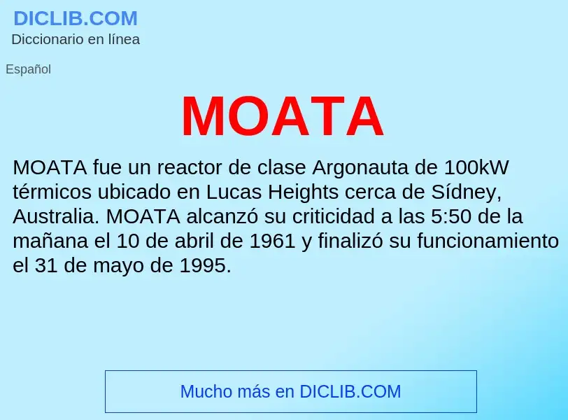 Wat is MOATA - definition