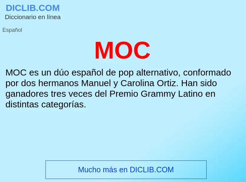 Wat is MOC - definition