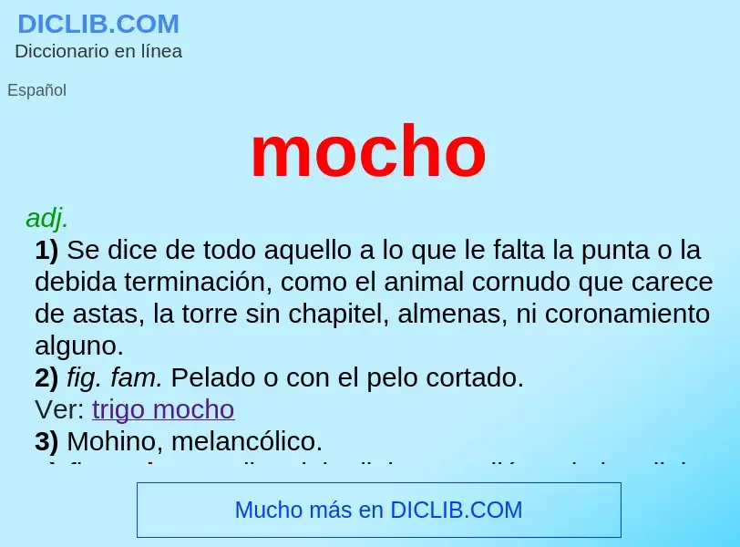 O que é mocho - definição, significado, conceito