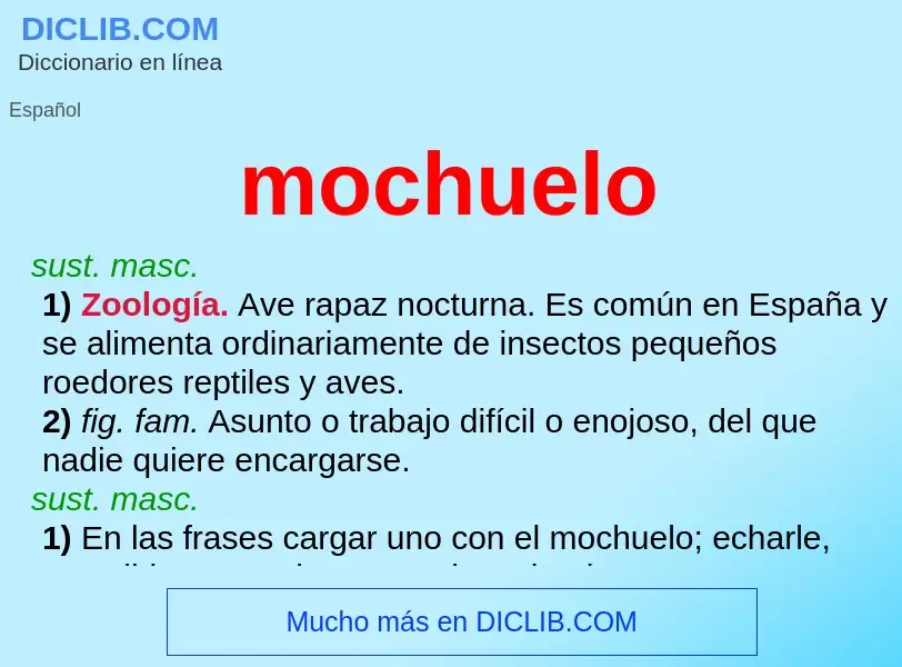 Was ist mochuelo - Definition