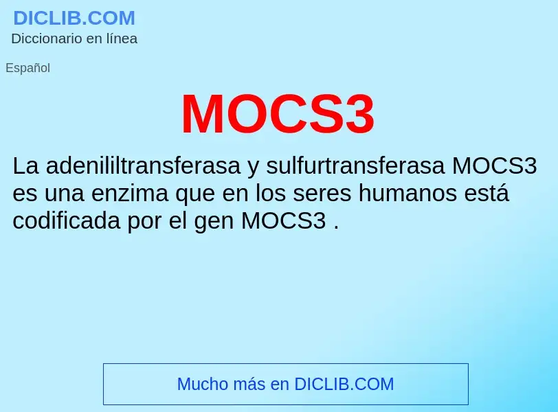 Wat is MOCS3 - definition