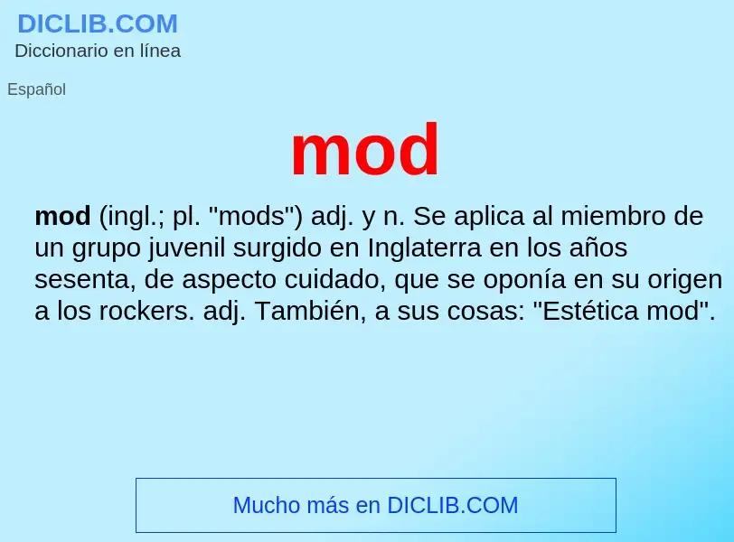 ¿Qué es mod? - significado y definición