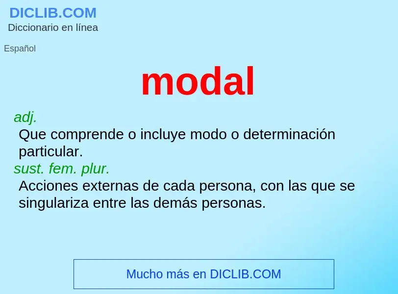 ¿Qué es modal? - significado y definición