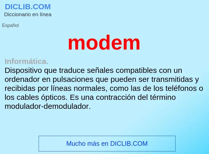 O que é modem - definição, significado, conceito