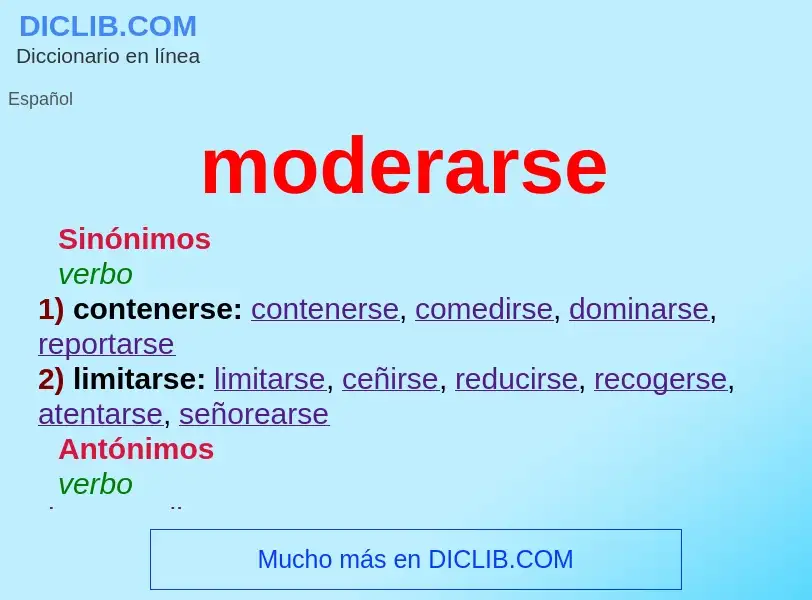 What is moderarse - definition